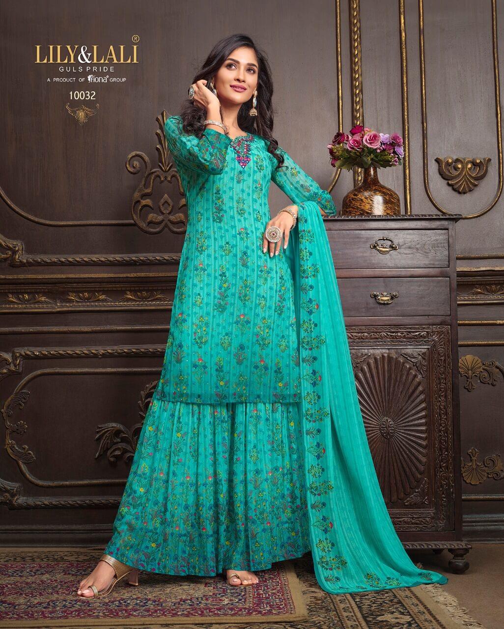 Lily and Lali Florence Top Bottom Dupatta Set Catalog, Buy Lily and Lali Florence Top Bottom Dupatta Set Full Catalog at Wholesale Price Online from Vadodara Gujarat